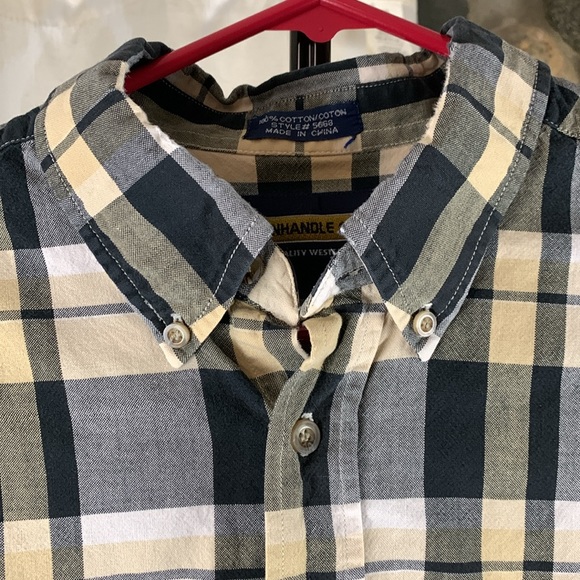 Panhandle Slim Men’s Large Long Sleeve Plaid Western Button Down Shirt - Picture 4 of 12